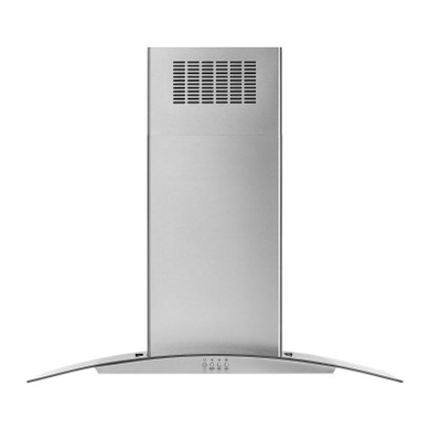 Whirlpool® 36" Curved Glass Island Mount Range Hood WVI51UC6LS