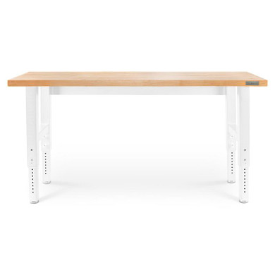 Gladiator® 6' (182.9 cm) Wide Adjustable Height Hardwood Workbench GAWB06HWGW