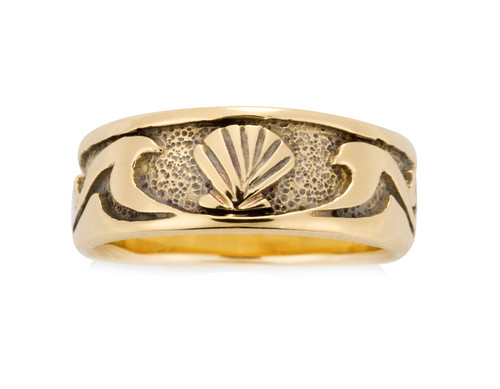 Women's Seashell Wave Ring by David Virtue Jewelry