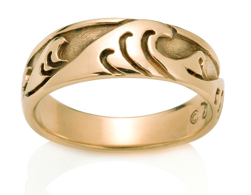 Women's Japanese Wave Ring | David Virtue Jewelry