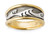 Men's 2 Color Wide Japanese Wave Ring by David Virtue Jewelry