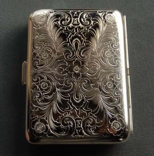 Silver Double Lidded Pill Box シルバーピルケース