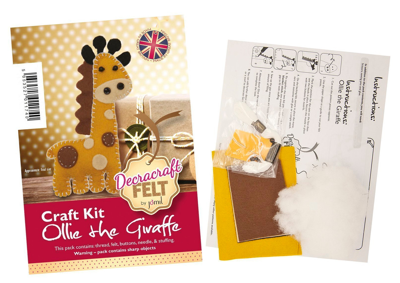 The Crafty Kit Company- Giraffe Needle Felting Kit – Candy Skein