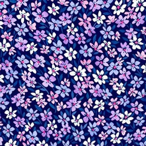 Floral Array  Navy