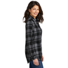 Ladies Flannel Button-Up Shirt