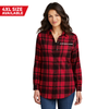Ladies Flannel Button-Up Shirt