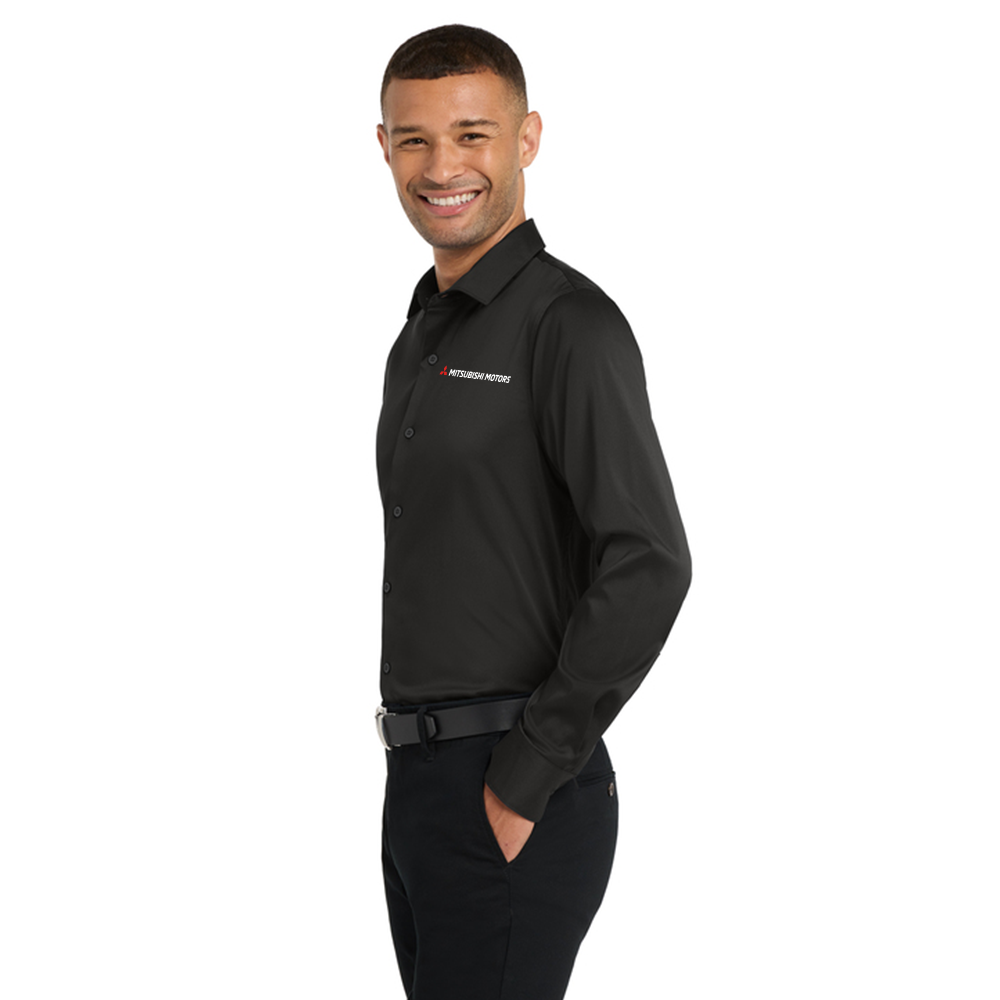 Mitsubishi Motors Stretch Button-Up Shirt product image featuring official branding, premium materials, performance-inspired design, and automotive lifestyle styling