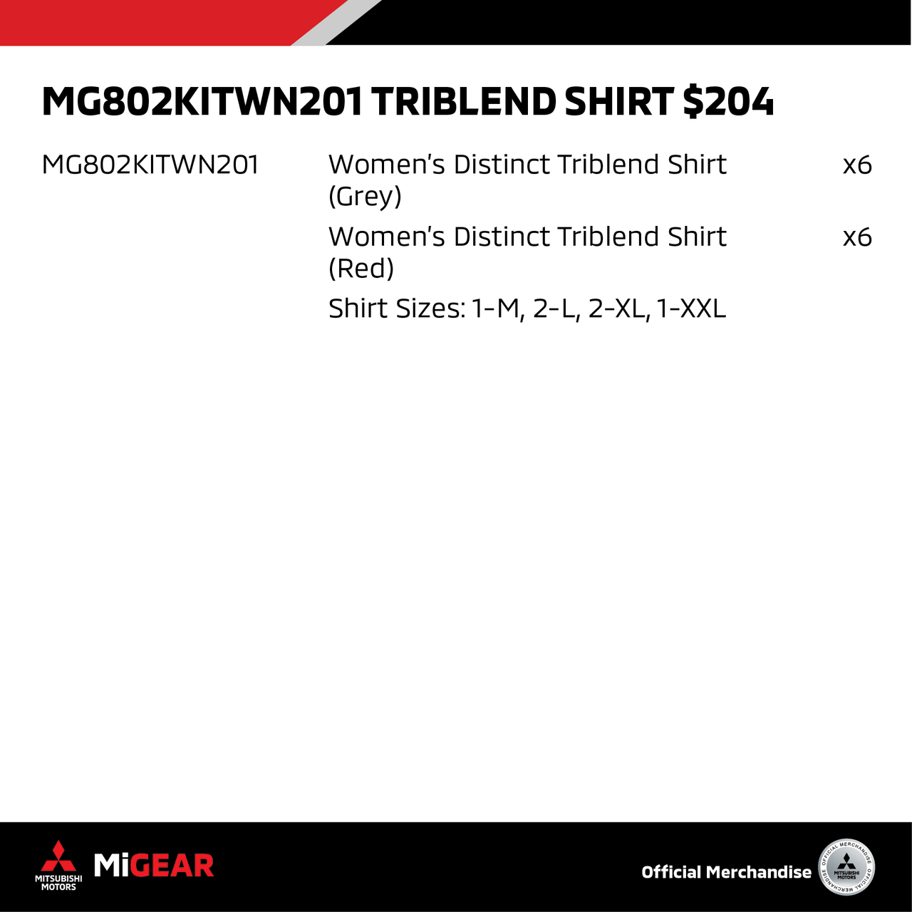 Shirt Kit - Women's Distinct Triblend