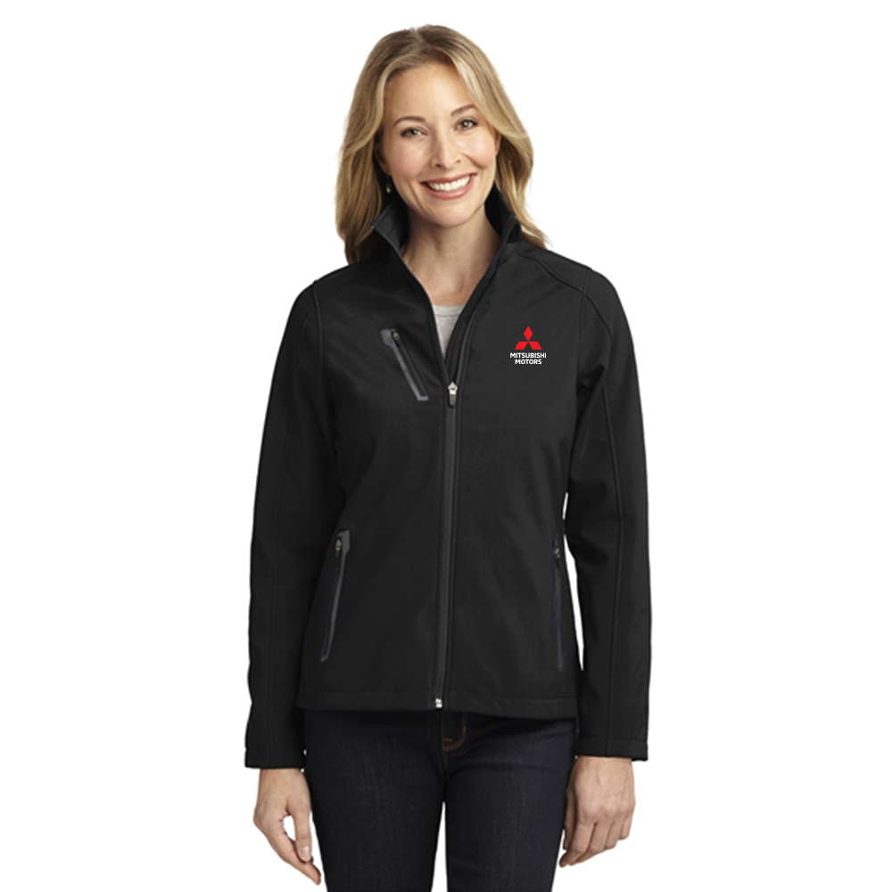 Mitsubishi Motors Ladies Welded Zip Soft Shell Jacket product image featuring official branding, premium materials, performance-inspired design, and automotive lifestyle styling