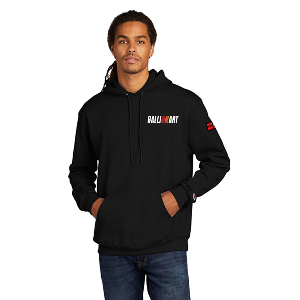 Mitsubishi Motors RALLIART Trackside Hooded Sweatshirt product image featuring official RALLIART branding, premium materials, and motorsport-inspired design