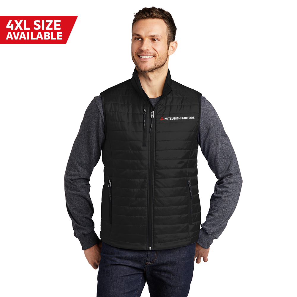 Mitsubishi Motors Packable Zip Vest product image featuring official branding, premium materials, performance-inspired design, and automotive lifestyle styling