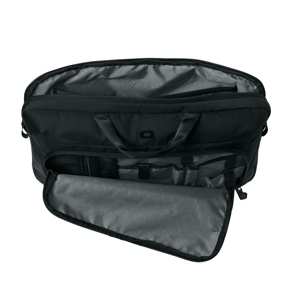 Laptop Bag by OGIO product image featuring official Mitsubishi Motors branding, detailed construction, and lifestyle-ready automotive accessory design