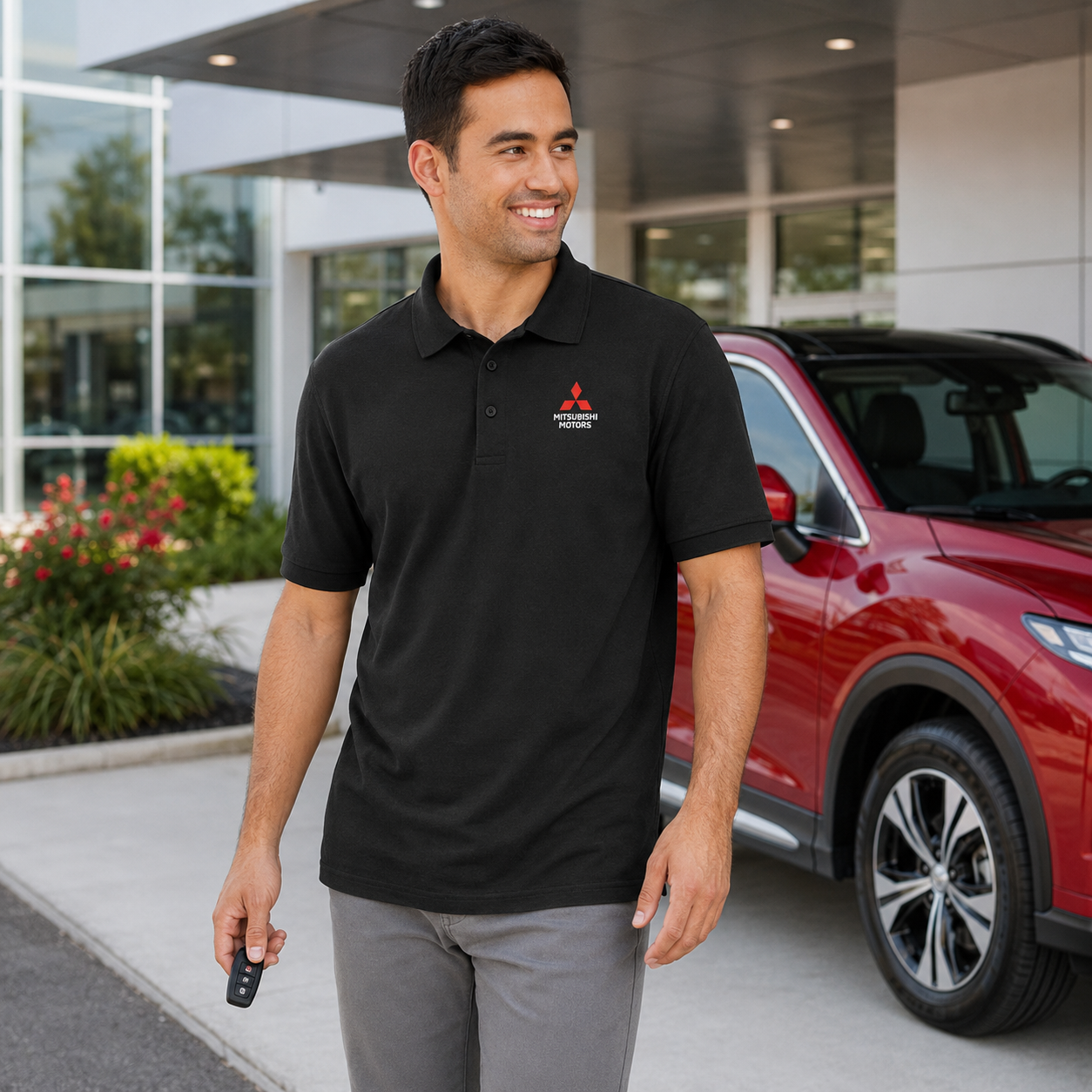 Mitsubishi Motors 50/50 Polo product image featuring official branding, premium materials, performance-inspired design, and automotive lifestyle styling