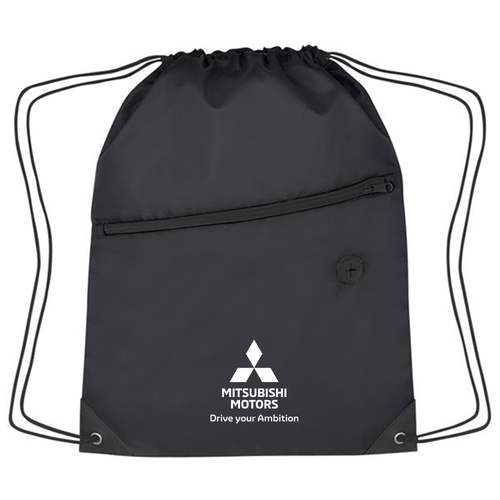 Mitsubishi Motors Drawstring Backpack product image featuring official Mitsubishi Motors branding, detailed construction, and lifestyle-ready automotive accessory design