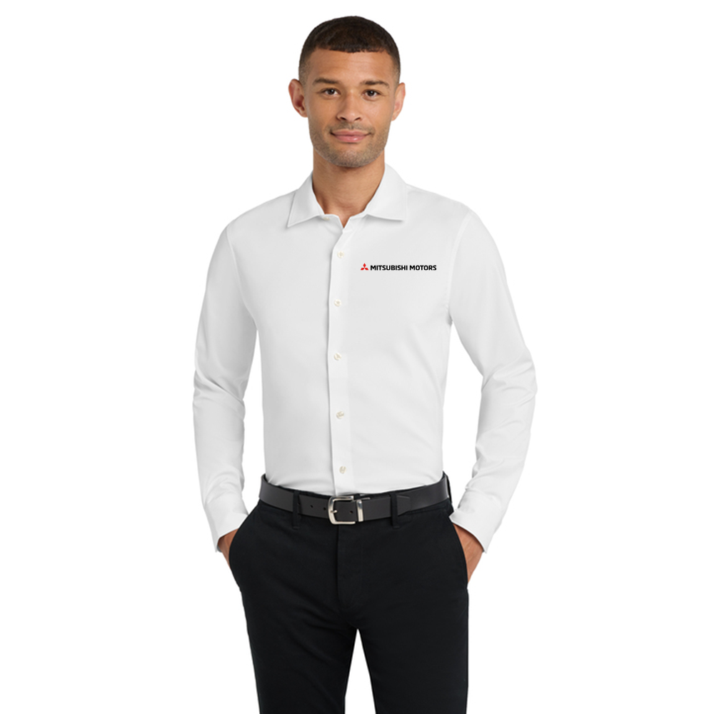 Mitsubishi Motors Stretch Button-Up Shirt product image featuring official branding, premium materials, performance-inspired design, and automotive lifestyle styling