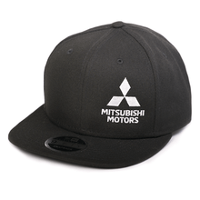Mitsubishi Motors New Era Snapback Hat B&W product image featuring official branding, premium materials, performance-inspired design, and automotive lifestyle styling
