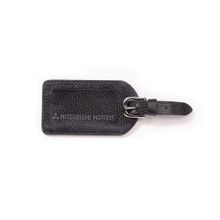 Luggage Tag – Pebble Leather product image featuring official Mitsubishi Motors branding, detailed construction, and lifestyle-ready automotive accessory design