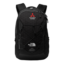 Backpack by The North Face product image featuring official Mitsubishi Motors branding, detailed construction, and lifestyle-ready automotive accessory design