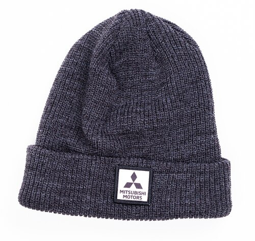 Mitsubishi Motors Patch Ribbed Knit Beanie product image featuring official branding, premium materials, performance-inspired design, and automotive lifestyle styling