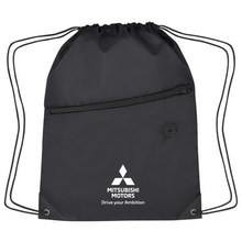 Mitsubishi Motors Drawstring Backpack product image featuring official Mitsubishi Motors branding, detailed construction, and lifestyle-ready automotive accessory design