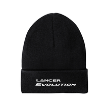 Mitsubishi Motors Lancer Evolution Beanie Hat product image featuring official branding, premium materials, performance-inspired design, and automotive lifestyle styling