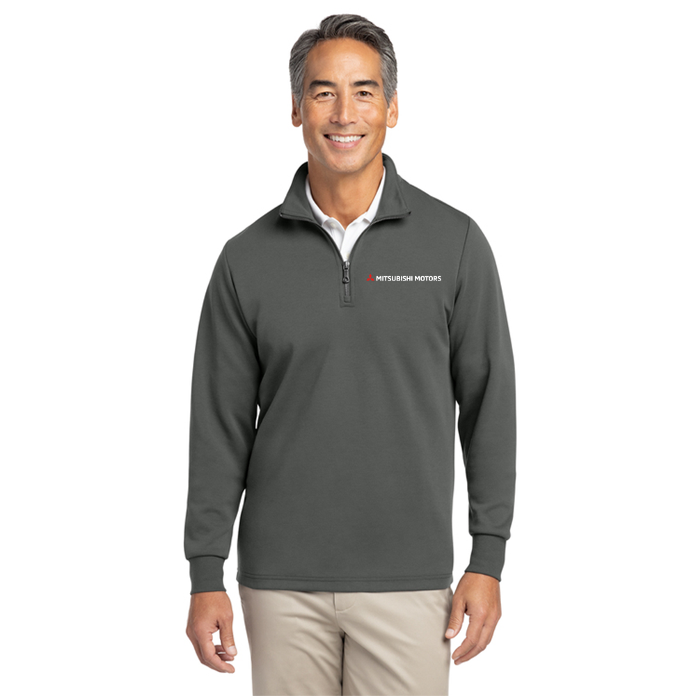 Mitsubishi Motors Brooks Brothers Double Knit 1/4 Zip product image featuring official branding, premium materials, performance-inspired design, and automotive lifestyle styling