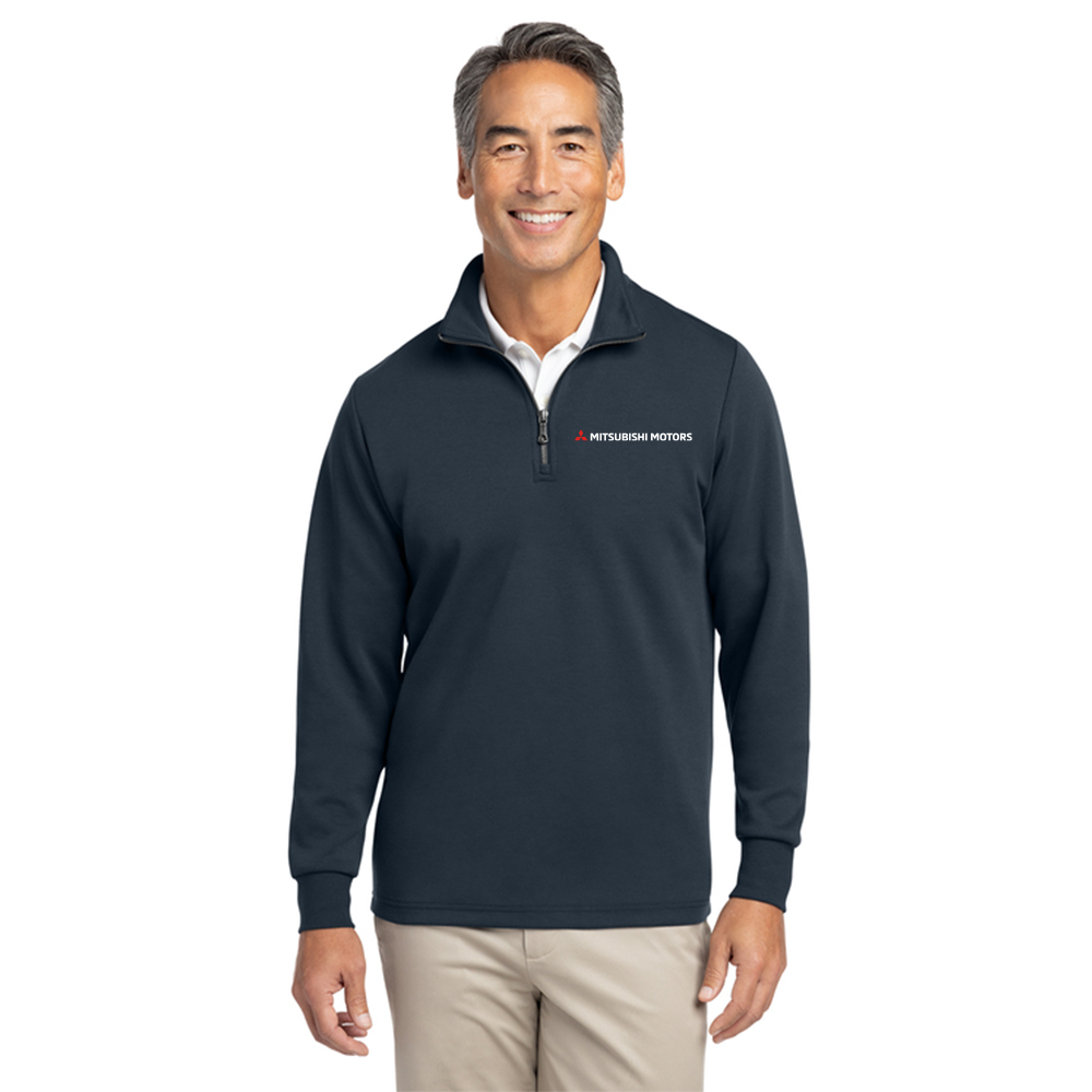 Mitsubishi Motors Brooks Brothers Double Knit 1/4 Zip product image featuring official branding, premium materials, performance-inspired design, and automotive lifestyle styling