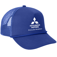 Mitsubishi Motors Ambition Trucker Hat product image featuring official branding, premium materials, performance-inspired design, and automotive lifestyle styling