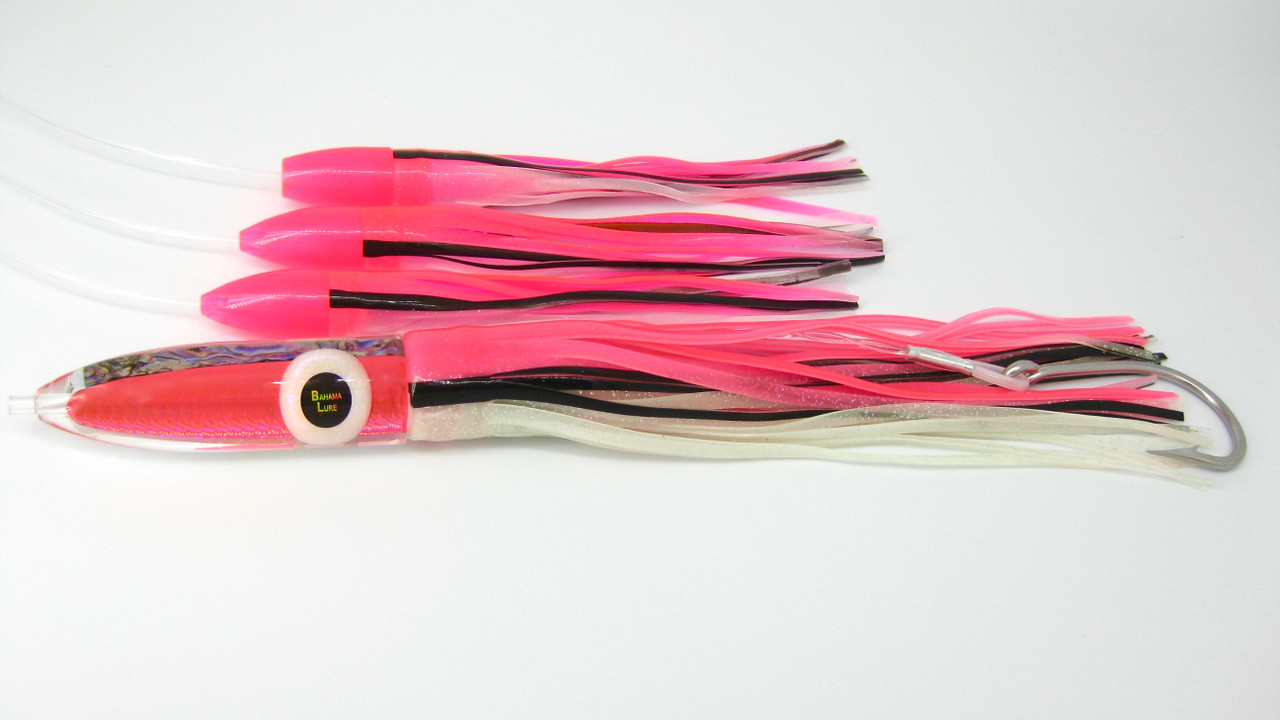 Lobo Lures #222 Tuna Crack Commotion Splash Daisy Chain - 12" Demon Bullet With 400lb Leader