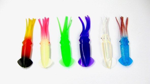 Loewten Squid Lures, 4 Colors Portable Electric Lures, Squid Fishing Lures For Freshwater Outdoor Saltwater Fishing