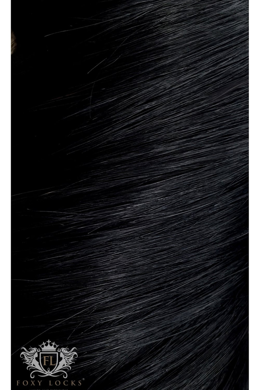 Jet Black - Elegant 20" Seamless Clip In Remy Human Hair Extensions 160g