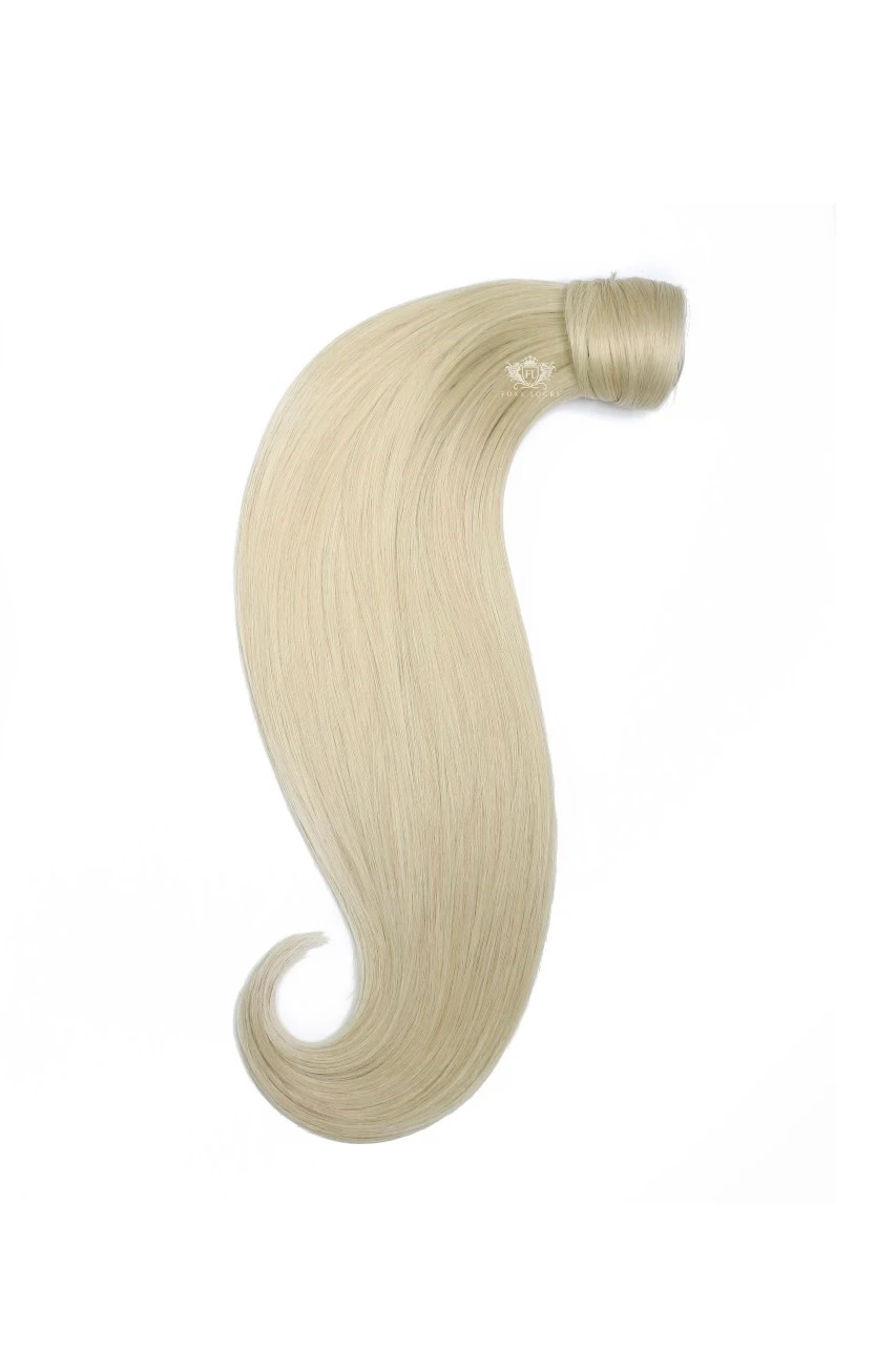 Platinum Blonde - Wrap Ponytail Clip In Hair Extensions 12 / 16 / 22 Inch