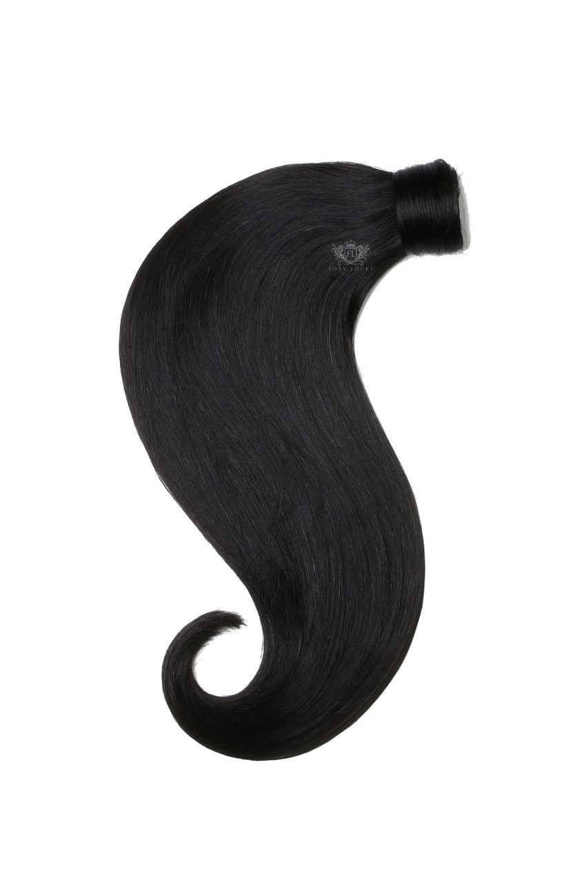 Jet Black - Wrap Ponytail Clip In Hair Extensions 12 / 16 / 22 Inch
