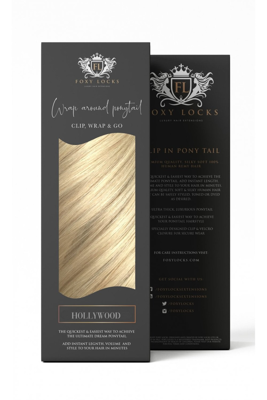 Hollywood Blonde - Wrap Ponytail Clip In Hair Extensions 12 / 16 / 22 Inch