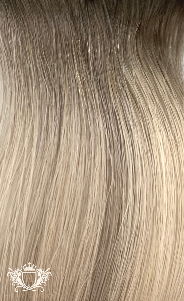 Santorini Blonde - Superior 22" Silk Seamless Clip In Human Hair Extensions 230g :Rooted: