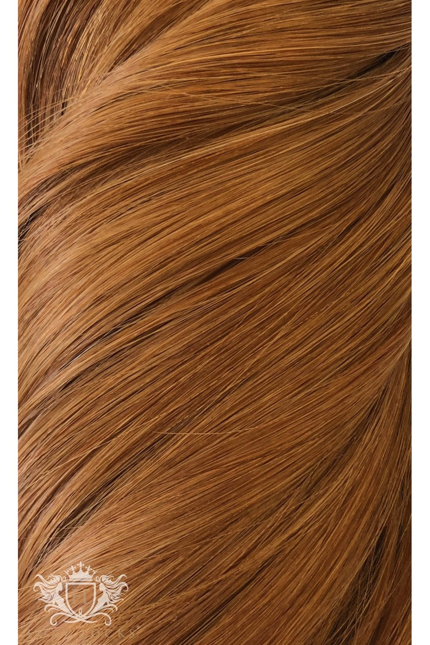 Cinnamon Ginger - Luxurious 26" Silk Seamless Clip In Human Hair Extensions 300g