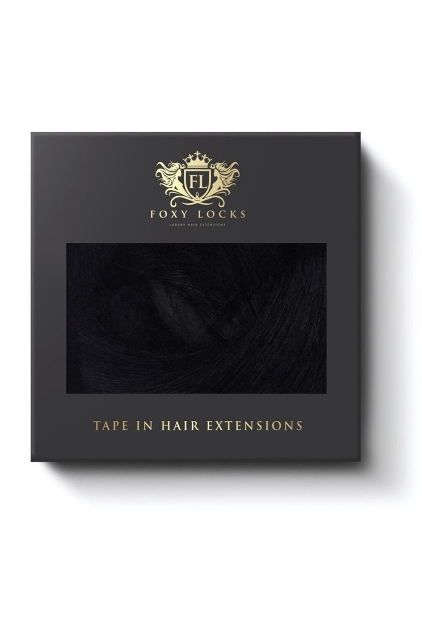 Jet Black LiteTape® Hair Extensions | Tape In