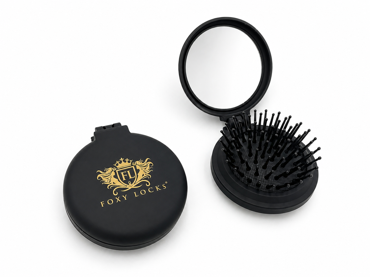 Compact Travel Mirror Brush