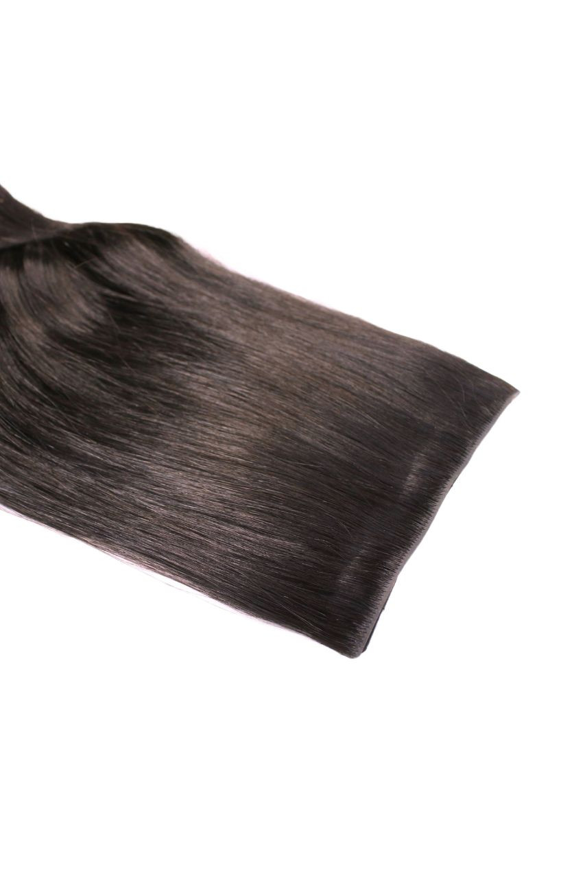 Brown Black - Invisible 20" Deluxe Clip In Remy Human Hair Extensions 200g