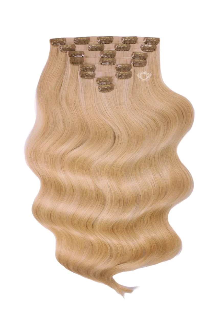 Sandy Blonde - Invisible 20" Deluxe Clip In Remy Human Hair Extensions 200g