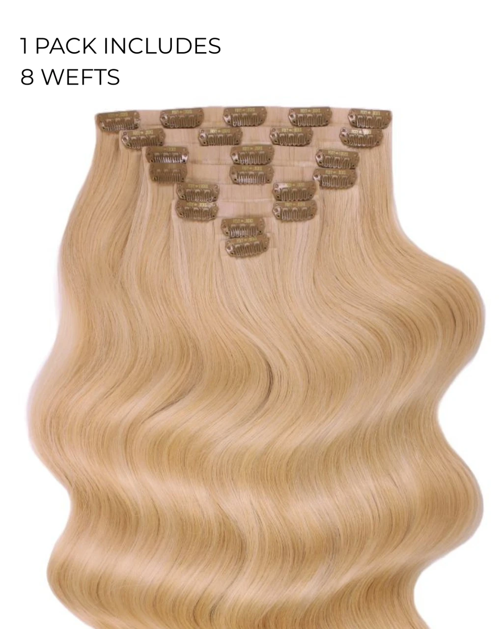 Sandy Blonde - Invisible 20" Deluxe Clip In Remy Human Hair Extensions 200g