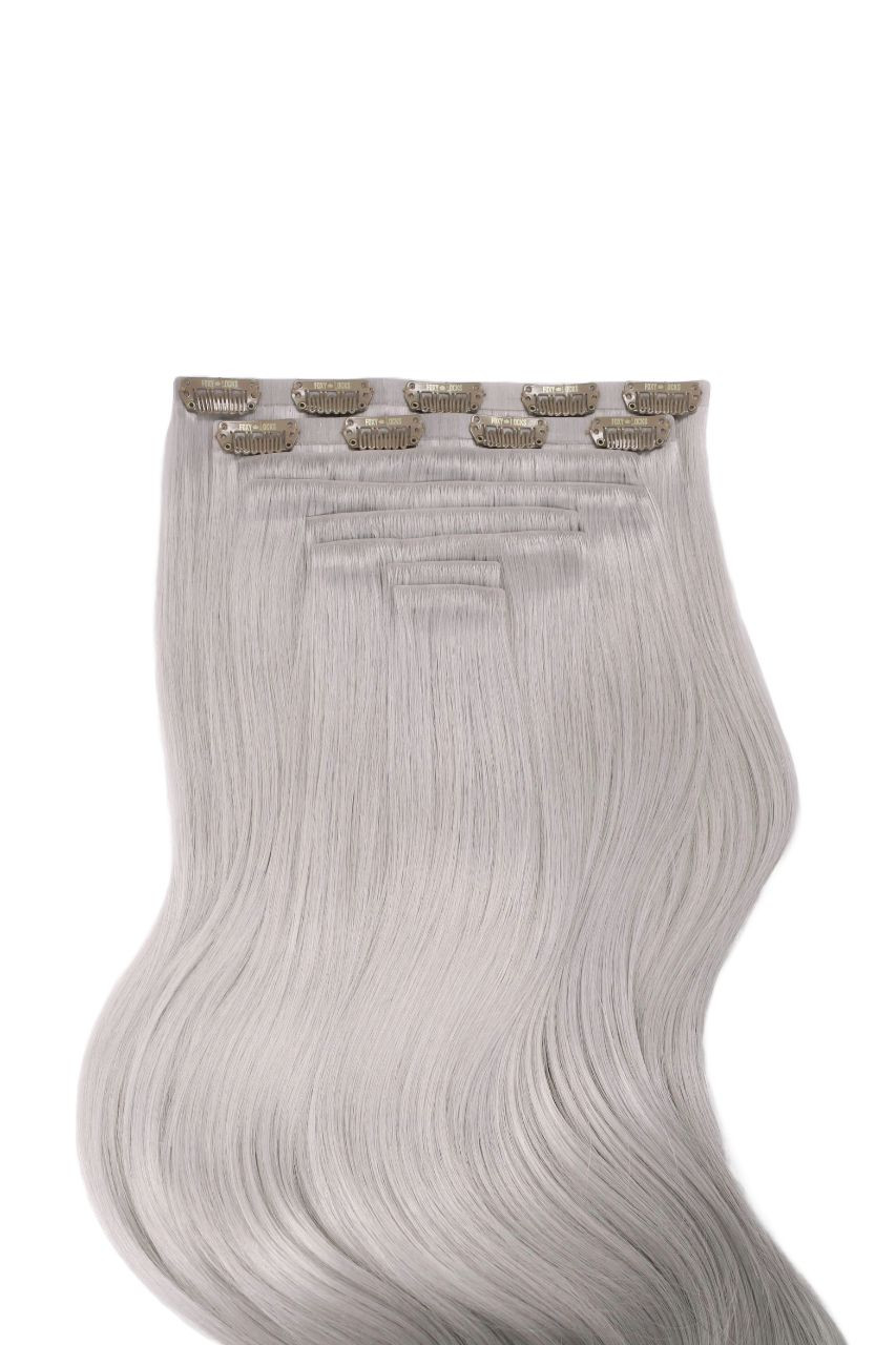 Silver Fox - Invisible 20" Deluxe Clip In Remy Human Hair Extensions 200g