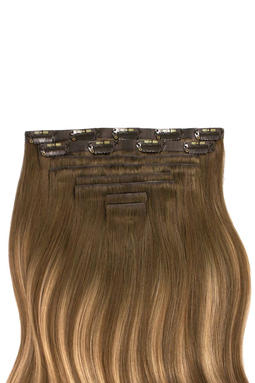 Brondie - Invisible 20" Deluxe Clip In Remy Human Hair Extensions 200g