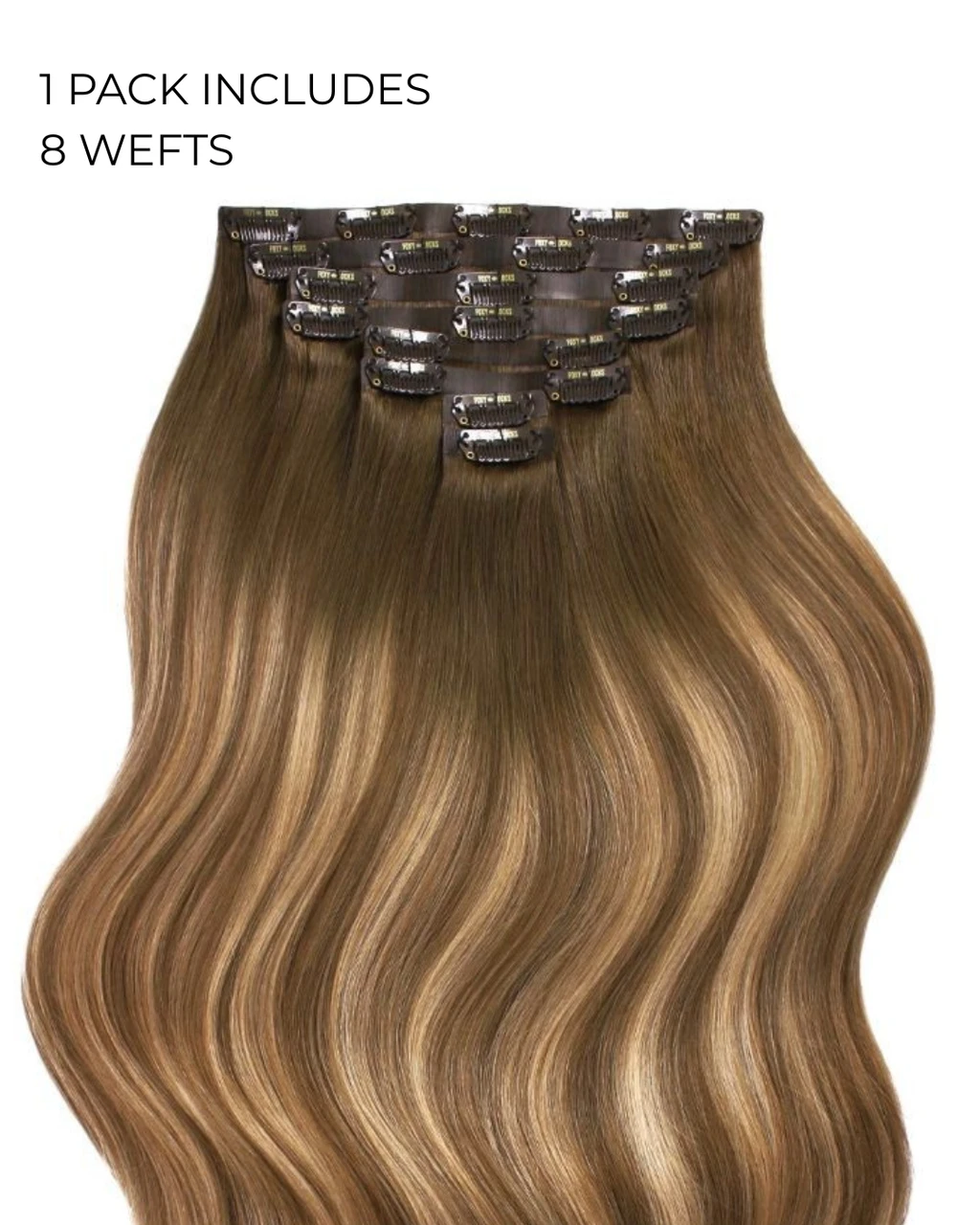 Brondie - Invisible 20" Deluxe Clip In Remy Human Hair Extensions 200g