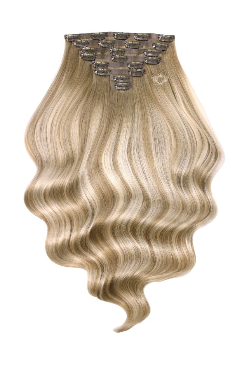 Creme Brulee - Invisible 20" Deluxe Clip In Remy Human Hair Extensions 200g