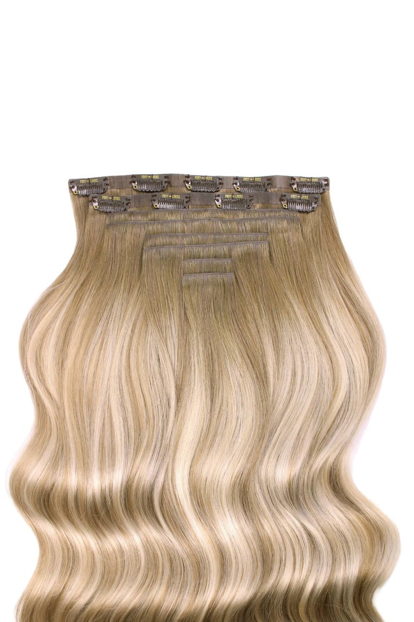 Creme Brulee - Invisible 20" Deluxe Clip In Remy Human Hair Extensions 200g