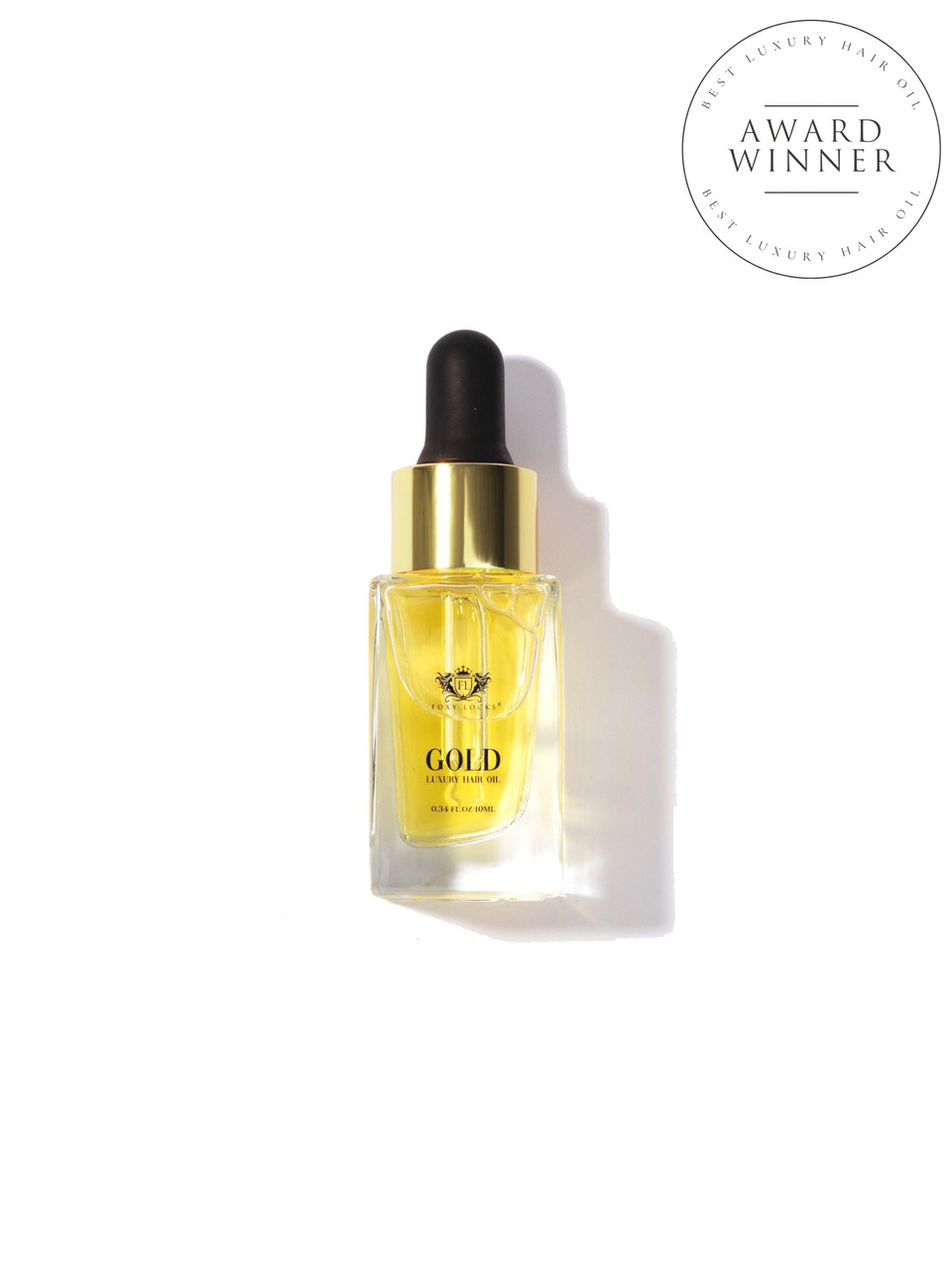 Foxy Locks Luxury GOLD Hair Oil 10ml Travel Size - infused with Argan oil | Collagen | Keratin