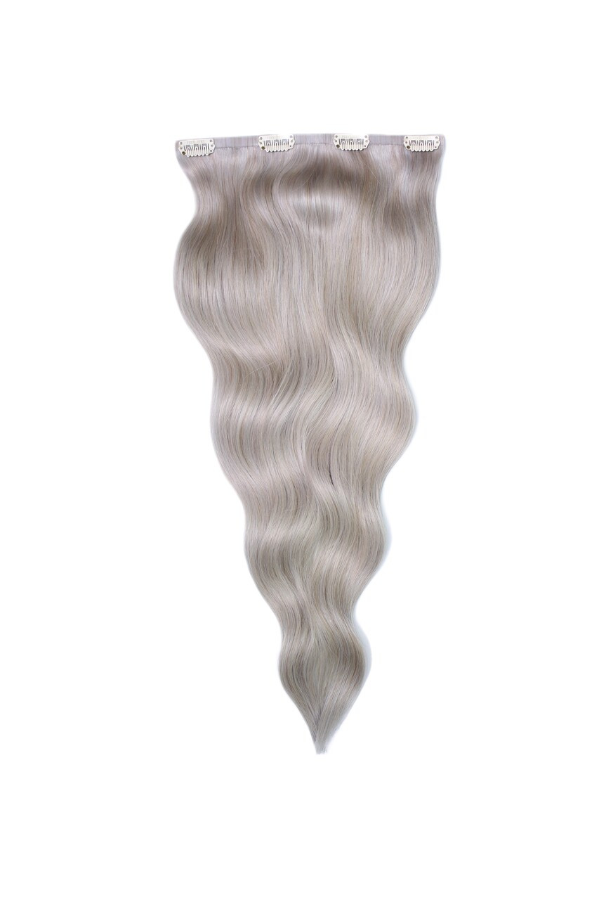 Silver Fox - One Weft Volumizer Seamless Clip In Remy Human Hair Extensions | Foxy Locks