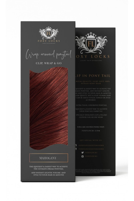 MAHOGANY - WRAP PONYTAIL CLIP IN HAIR EXTENSIONS 12 / 16 / 22 / 26 INCH MAHOGANY - WRAP PONYTAIL CLIP IN HAIR EXTENSIONS 12 / 16 / 22 / 26 INCH