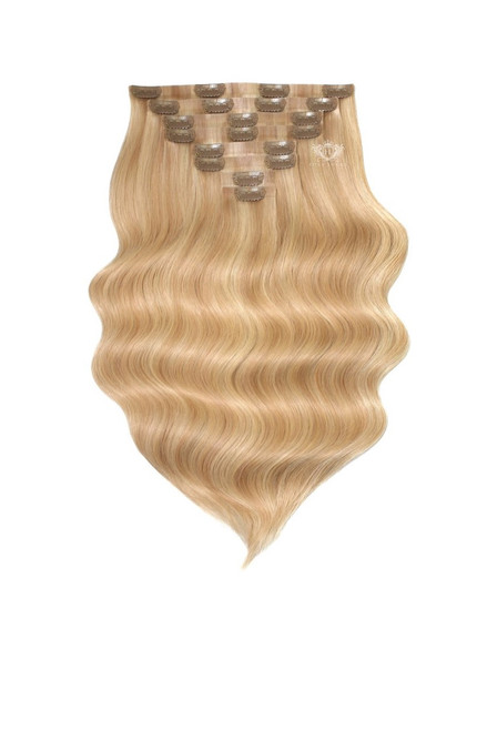 Sandy Blonde - Elegant 14" Silk Seamless Clip In Human Hair Extensions 120g |